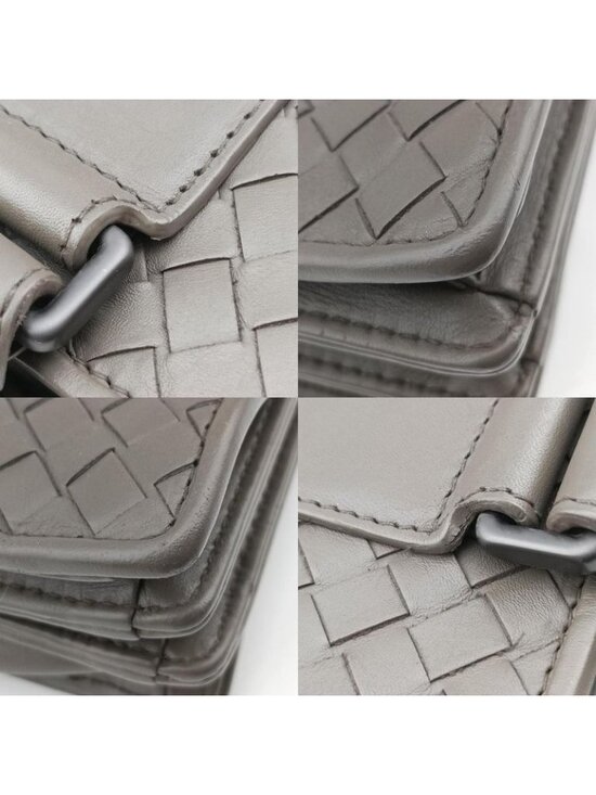 Bottega Veneta Intrecciato Gray Lambskin Handbag - Picture 16 of 16